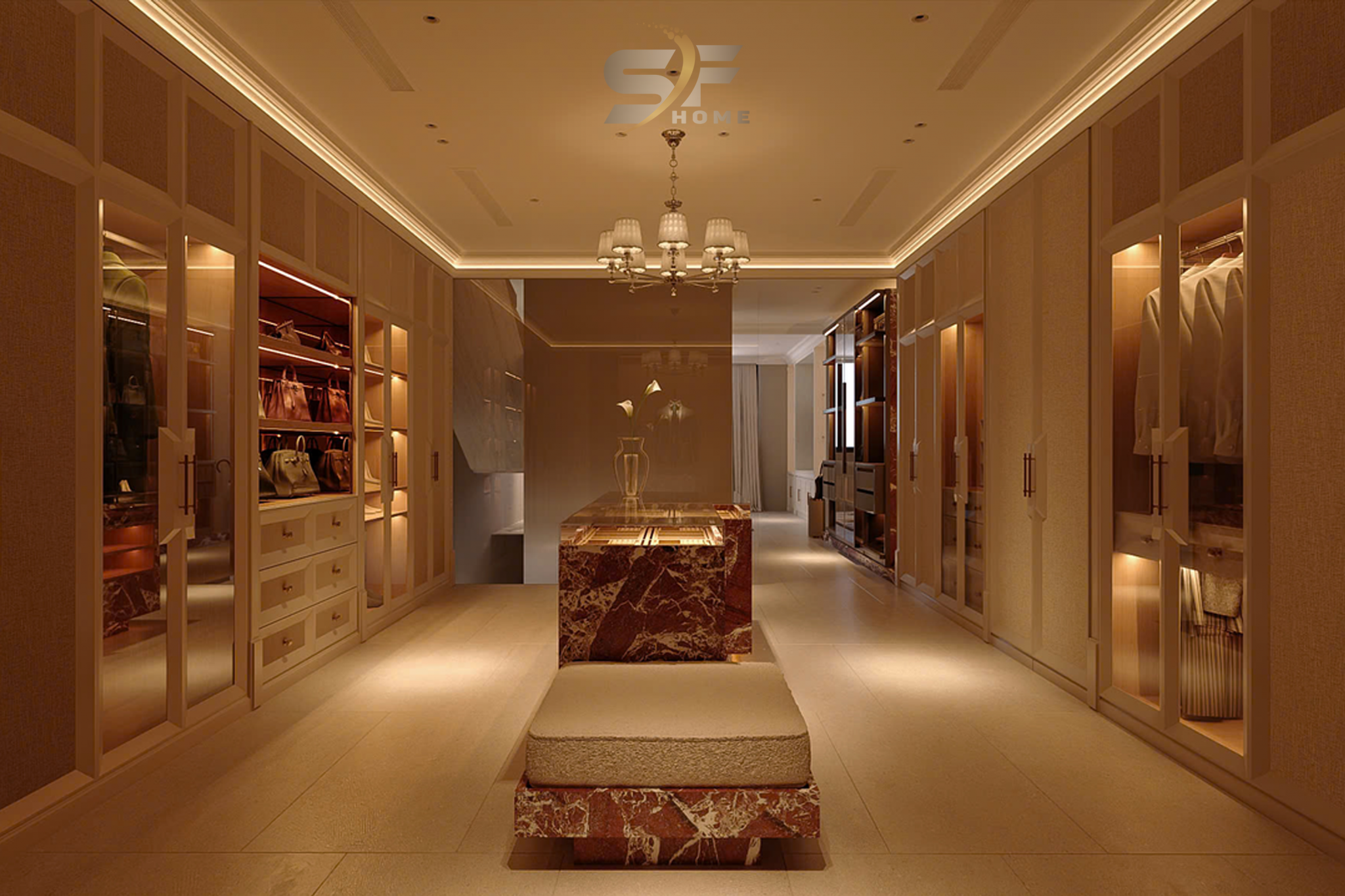 Walk-in Closet – Không gian đậm chất style Luxury SF HOME
