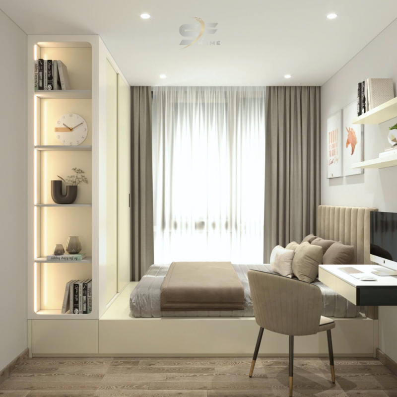 Tủ áo cánh lùa, kệ sách